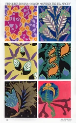 Nuevos diseños y colores para el papel pintado, producidos para el estudio de diseño "Primavera" de los grandes almacenes parisinos "Printemps".