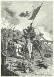 Napoleón Bonaparte en el puente de Arcole
