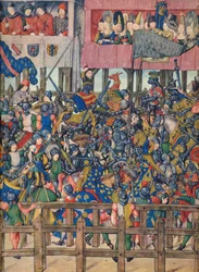 Fin del torneo en Brujas, 11 de marzo de 1392, siglo XV, 1937