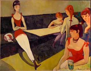 Antesala de un burdel (óleo sobre lienzo)