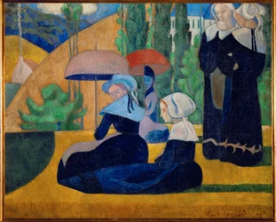Les Bretonnes aux Ombrelles (óleo sobre lienzo)