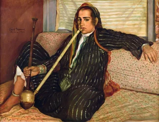 Fumando hachís, 1900
