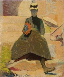 Mujer en Saint-Briac, 1886