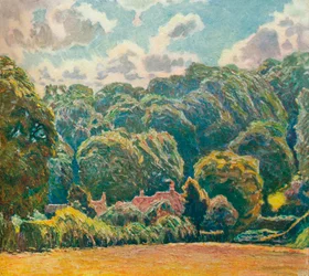 Una ladera boscosa, Upton Grey, c. 1914