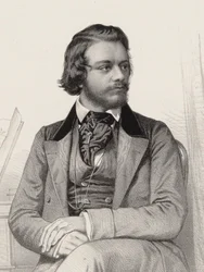 Retrato del pianista y compositor Theodor Leschetizky 1830-1915, ca 1860