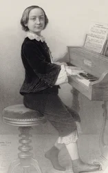 Retrato del violinista y compositor Henri Ketten 1848-1883