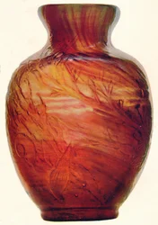 Jarrón de vidrio por E. Galle, c1846-1903, 1903