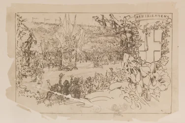 Postal de llegada al maratón Gilliéron FamGILL Louvre2024-05