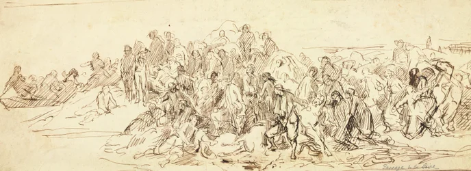 Cruce del Loira en octubre de 1793 (tinta sobre papel)