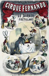 Cirque Fernando: El barbero escritor - Póster de Lévy, finales del siglo XIX