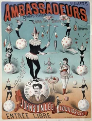 Johnsonlee, equilibrista, en los Ambassadeurs - Cartel de Lévy, finales del siglo XIX