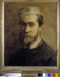 Retrato del pintor Emile Loubon (1809-1863) por Gustave Ricard (1823-1873)