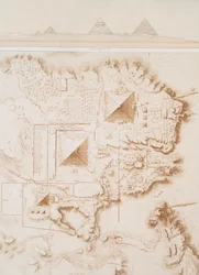 Plano de parte de la necrópolis de Menfis, meseta de Giza