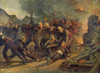 Muerte del Tte. Coronel Froidevaux (1850-87) de la Brigada de Bomberos de París, 1887