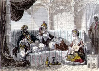 Interior con un bey y su familia, de 