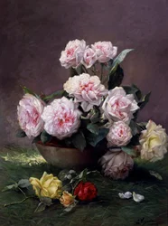 Rosas románticas. Pintura de Emile Vernon (1872-1919) Colección particular.