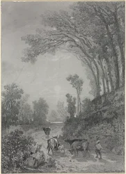 Paisaje con vacas, segunda mitad del siglo XIX