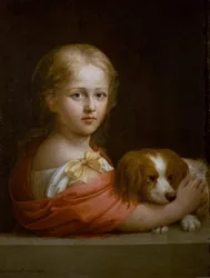 Una niña con un perro