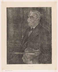 Retrato del padre del artista con violín