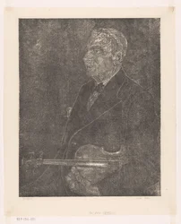 Retrato del padre del artista con violín