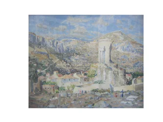 Monumento romano, La Turbie (óleo sobre lienzo)
