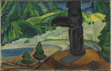 Skidegate, Isla Graham, Columbia Británica