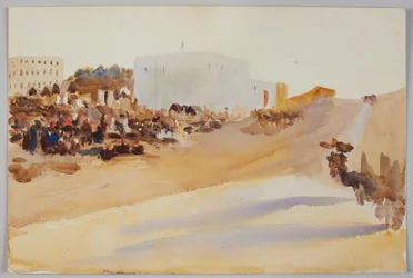 Tánger. c.1900. Lápiz y acuarela