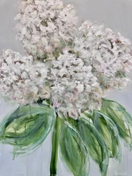 Hortensias blancas de estilo pictórico