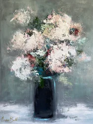 Flores abstractas en tonos suaves