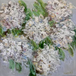 Flores blancas con textura