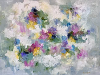Abstracto floral vibrante