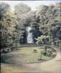 El jardín en el Hotel Rainbeaux, París