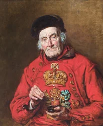 Retrato de William Timms, el Aguador, a los 95 años
