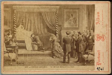 El emperador Napoleón 3 en su lecho de muerte