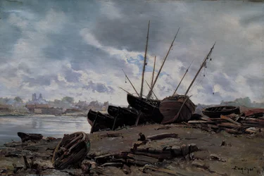 Barcos varados en Dieppe