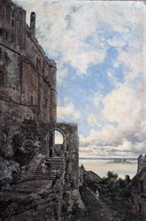 Monte Saint-Michel. Puerta occidental de la Barbacana del Châtelet