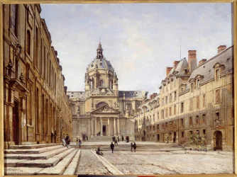 El patio de la vieja Sorbona en París