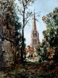 Vista desde el Parque Barou en la mañana, 1889