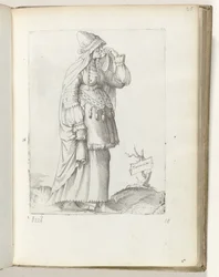 Tartarus m(ulier) (título sobre objeto) Tartaarse vrouw, ca. 1550 La actitud de los comerciantes contemporáneos (título de la serie)