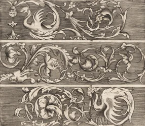 Tres frisos con follaje ornamental, ca. 1541-43
