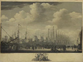 Reunión de la flota en el puerto de Vlissingen, 1804