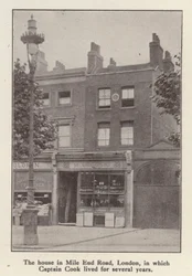 88 Mile End Road, Londres, casa donde vivió el explorador inglés Capitán James Cook desde 1764 hasta su muerte