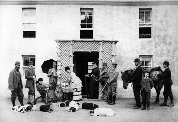 Fiesta de caza en una casa de campo, c.1890