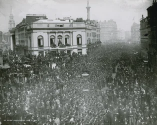 Vista aérea de la manifestación por la reforma