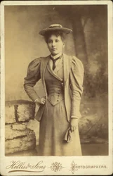 Ficha de gabinete, retrato de una mujer