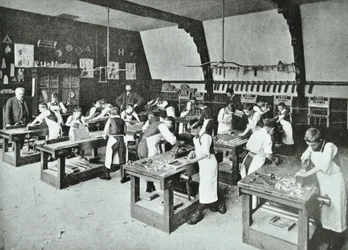 Clase de carpintería, 1896