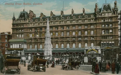 Hotel Charing Cross, Londres. Postal enviada el 16 de diciembre de 1913.