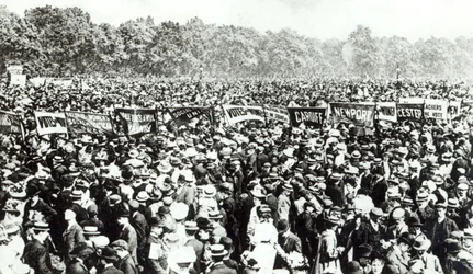 Gran manifestación por el voto femenino en Hyde Park, 21 de junio de 1908