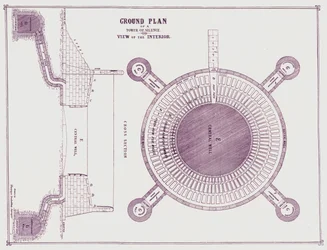 Plano de una Torre del Silencio, Vista del Interior