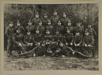 Retrato de grupo, posiblemente la Artillería Real a Caballo de Leicester, 1914-15